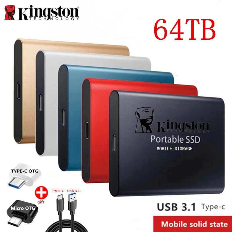 Portable High Speed External Solid State Drive 1TB 2TB 64TB SSD Mobile
