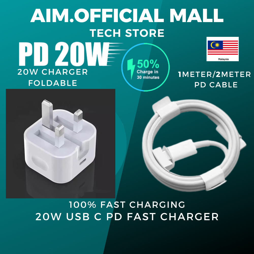 【MY STOCK】 Fast Charging PD 20W USB-C Fast Charger Adaptor for PD Cable ...
