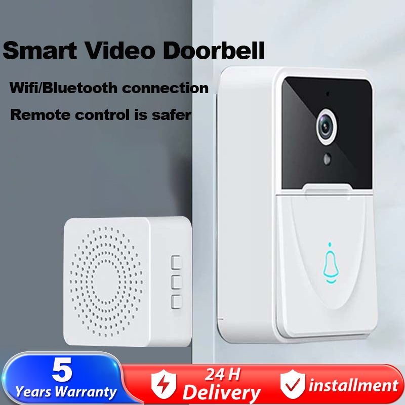 Smart Visual Doorbell Bluetooth Wireless Smart day/night modes 1080P ...