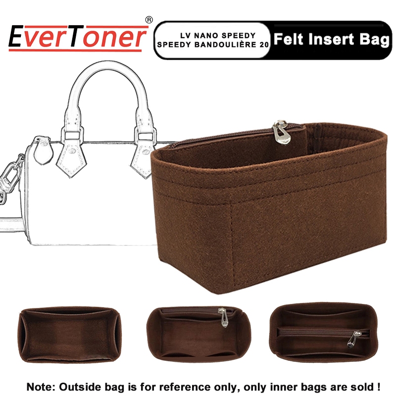 EverToner Felt Inner Bag for SPEEDY NANO BANDOULIÈRE 20 Boston Handbag