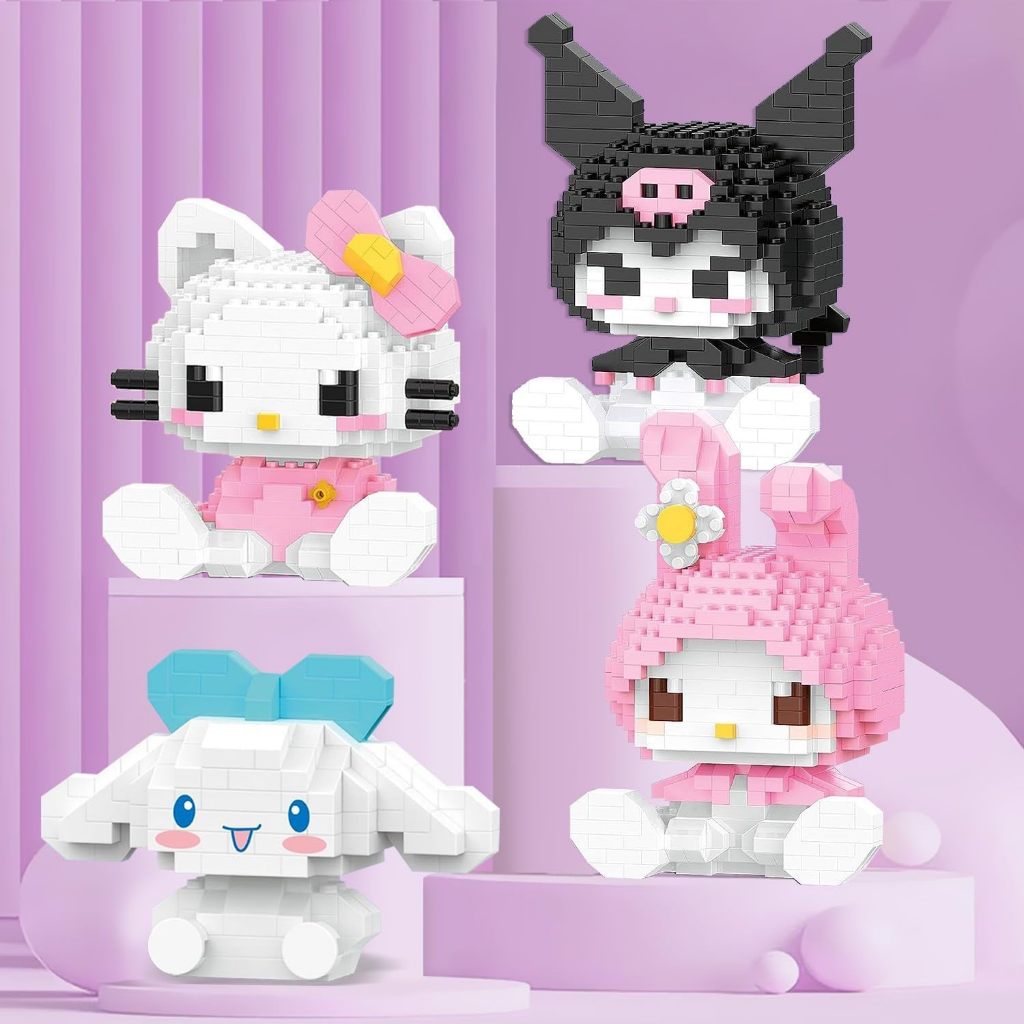 Kawaii Anime Micro Building Block Set, Mini Cute Anime Figures Building ...