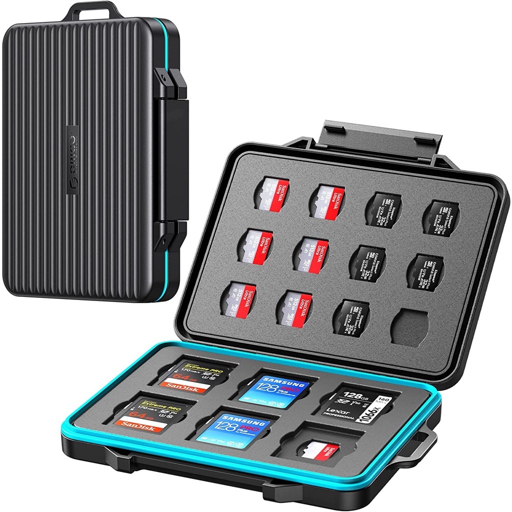 ORICO 24 Slots Micro SD Storage Card Holder Case Waterproof AntiShock