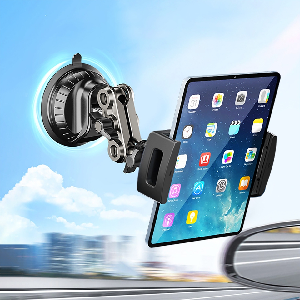 Universal Metal Tablet Phone Holder in Car Ball Head Bracket Suction Cup  Mount 360 Rotation Stand for iPad Samsung Xiaomi