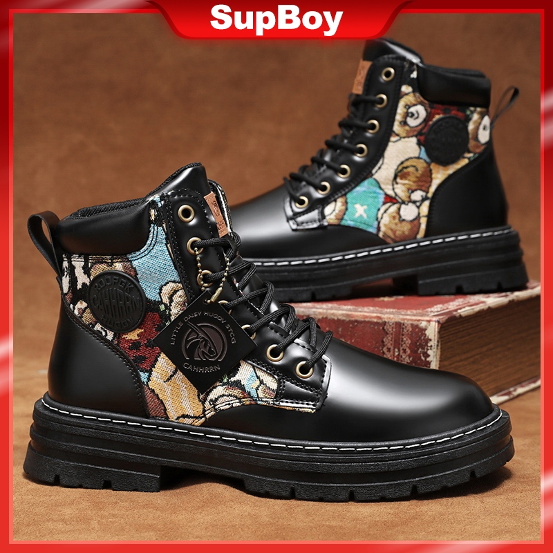 Martin Boots Men s Ankle Boot Motorcycle Boots Classic Boots Martin Boots Martin Shoes Outdoor High help Kasut Kulit Lelaki Outdoor Hiking Kasut Shopee Malaysia