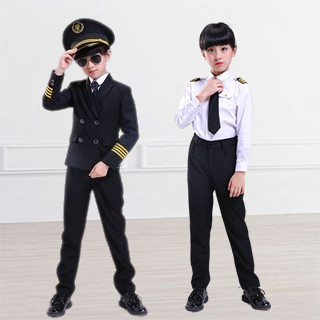 Ready Stock Captain Stewardess Suit Men Women Stewardess Pilot Suit ...