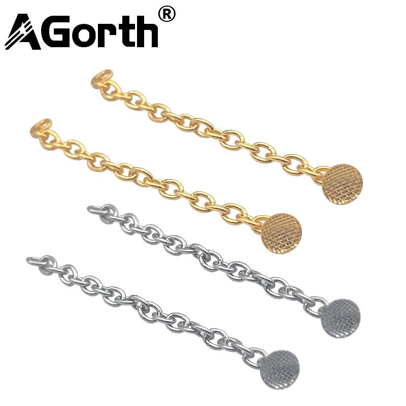 AGorth 2Pcs Dental Orthodontics Lingual Button with Chain Traction ...