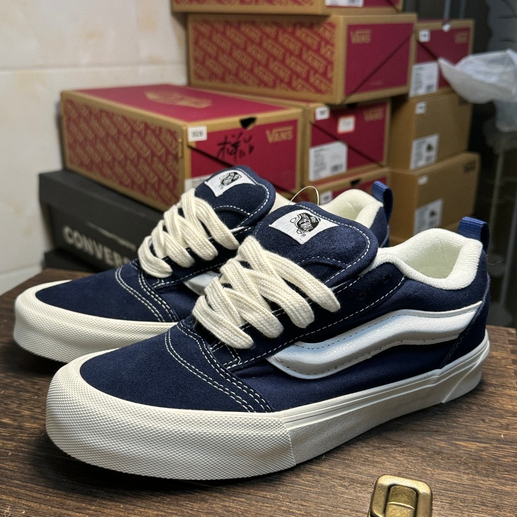 Vans Knu Skool Bread Shoes Blue LowTop Casual Sneakers 3644 Shopee