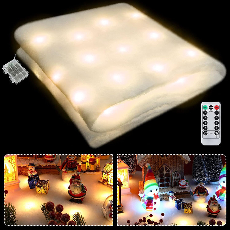 New LED Fake Snow Blanket Frozen Party Snow Winter Christmas Decoration ...