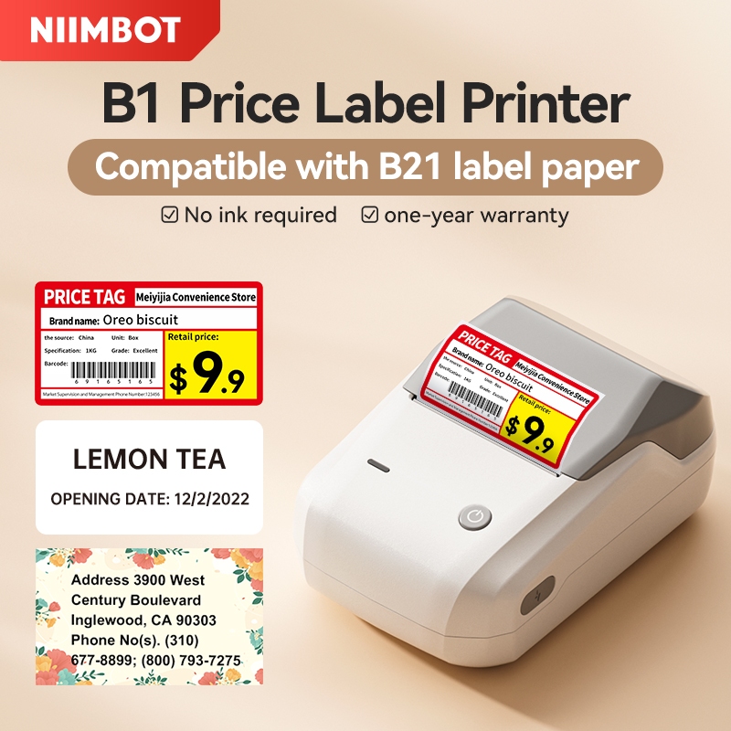 Niimbot B1 label printer Portable Price Tag Printer Thermal Inkless