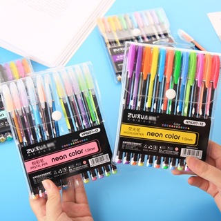 12 Color/Box Multicolour Gel Pens Journal Diary Annotation Drawing