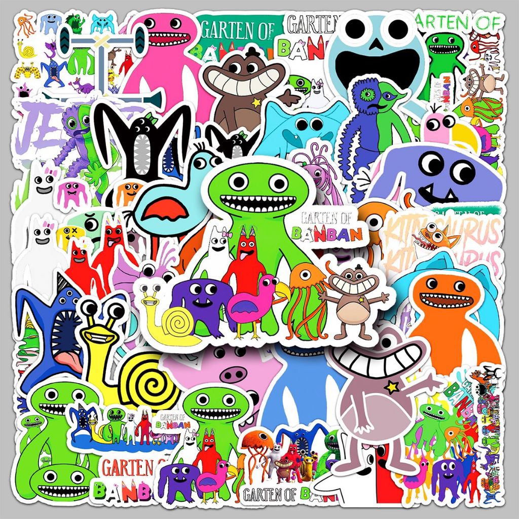 50Piece Funny Garten of Banban Cartoon Fashion Waterproof Sticker For ...