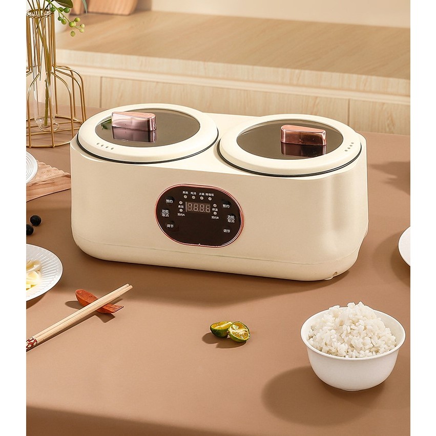 Twoinone Intelligent Cooking Rice Cooker for Home Use 4L High