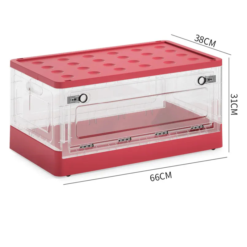 Collapsible Storage Box Transparent Organizer Bin 29L/42L/64L/72L Extra