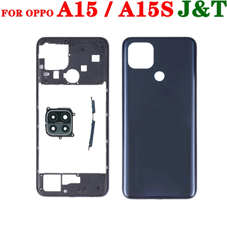 Coque Arrière + Cadre Central Pour OPPO A15 / A15S / A35 – Pièce De Rechange Qualité Premium