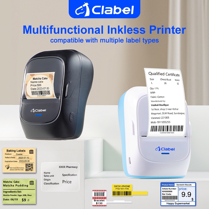 CLABEL 221B Portable Label Printer Bluetooth Thermal Printer
