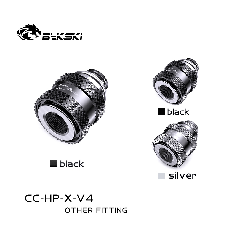 Bykski Hand Push Water Release Valve G1/4'' Thread Male to Famale Drain