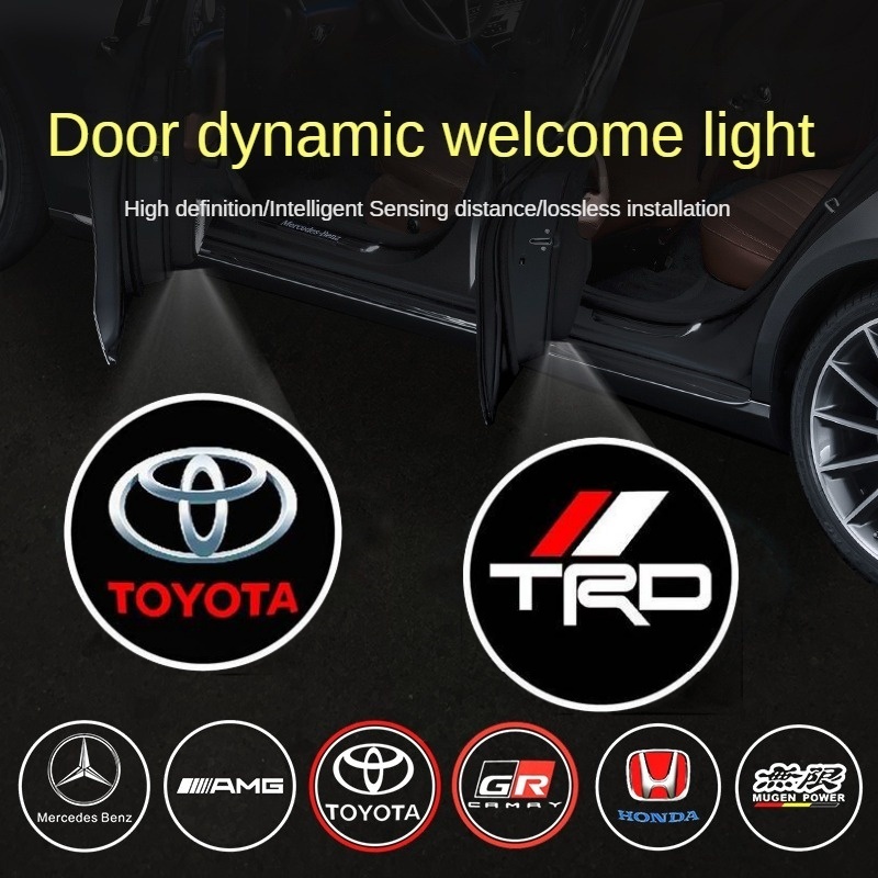 Toyota Car Door Lights Wireless dynamic Lamps GR Gazoo Racing