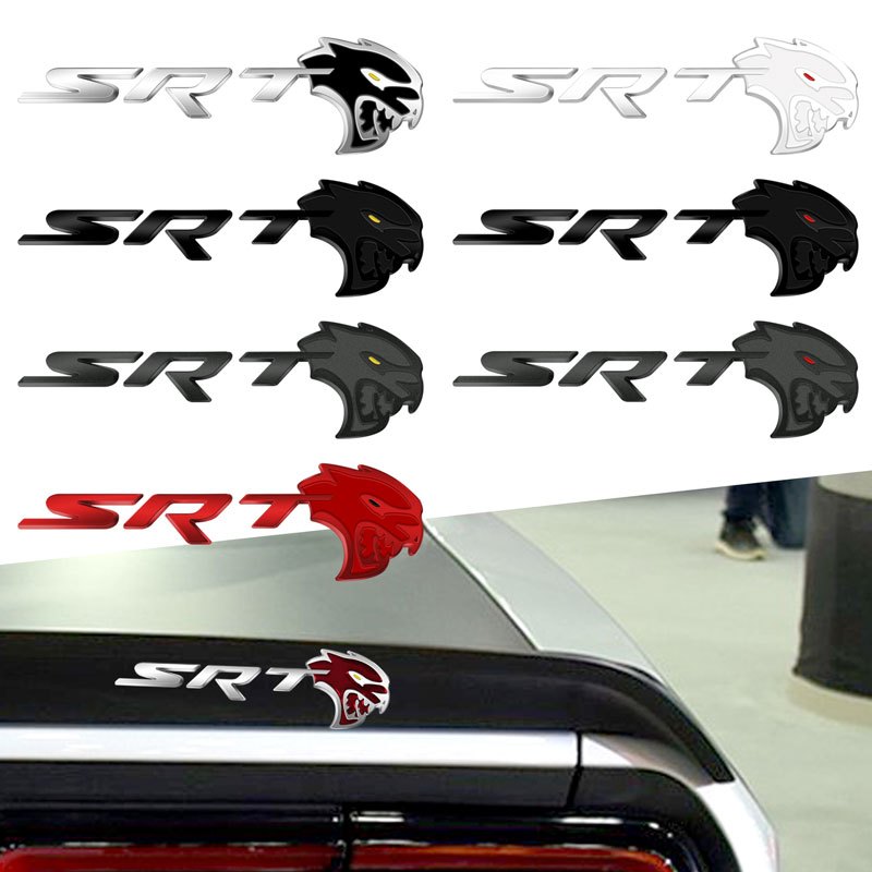 3D Metal SRT Hellcat Emblem Car Sticker For Dodge SRT Charger Jcuv ...