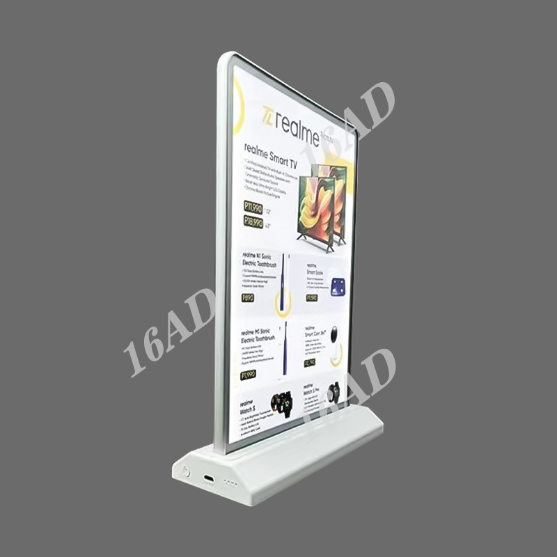 Reharging light box double-sided led menu board a4 luminous display ...