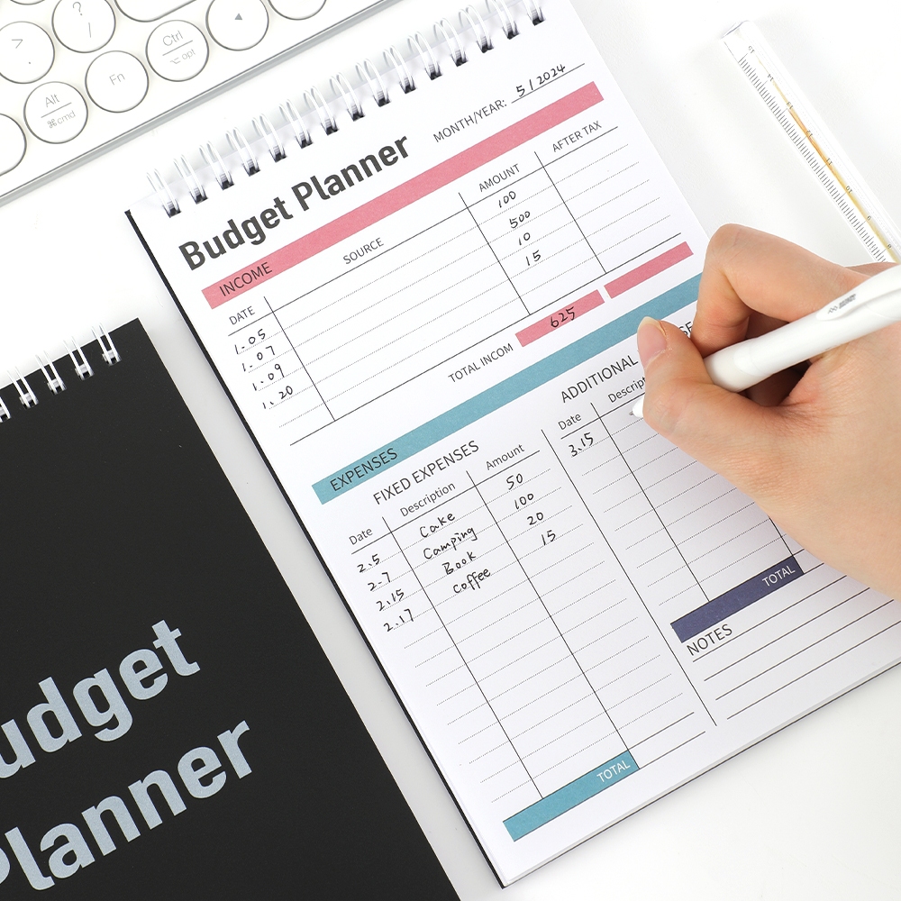 1pc Budget Planner Notepad Expense Tracker Notebook Budgeting Journal