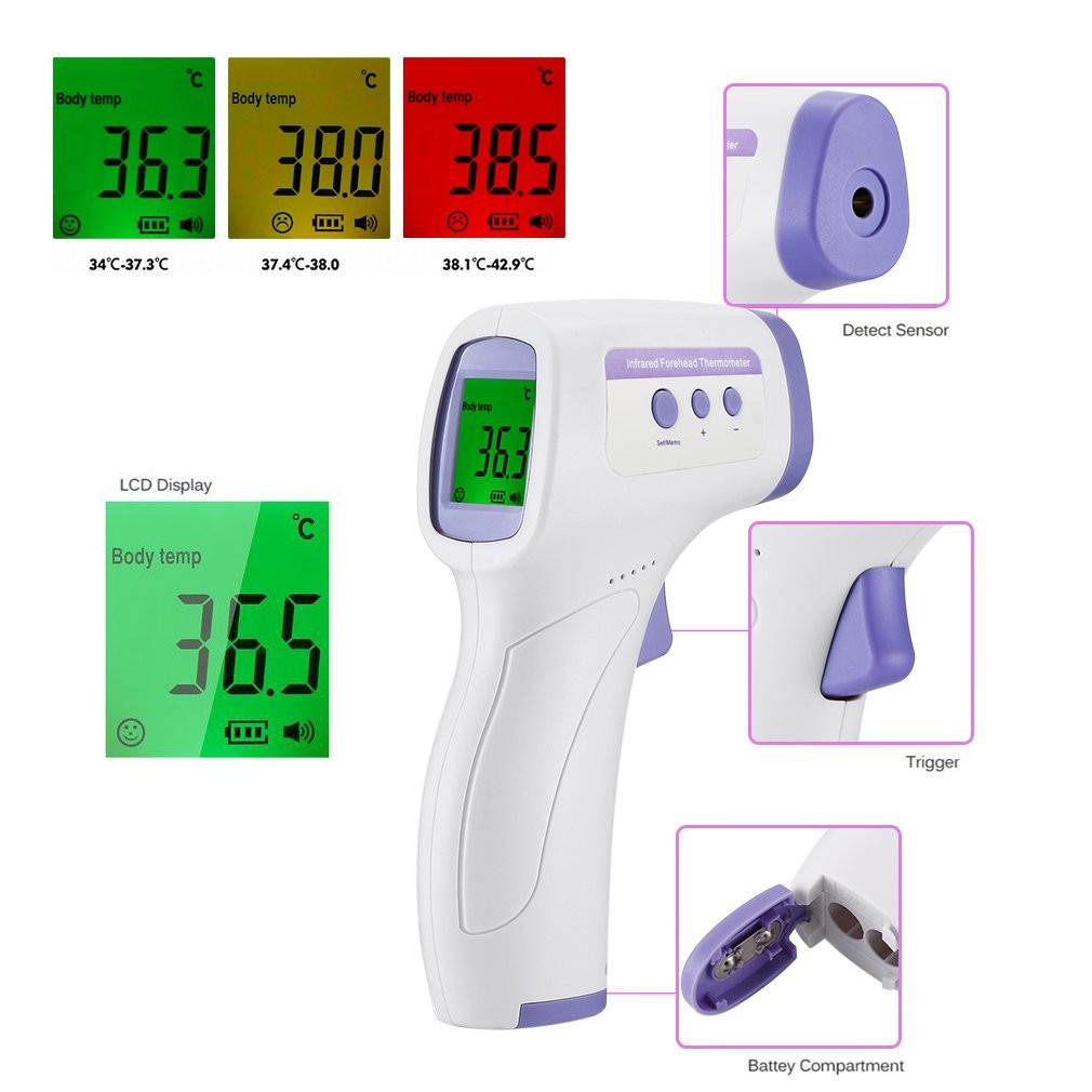 M2 Forehead & Body Temperature Infrared Thermometer IR Portable Digital ...