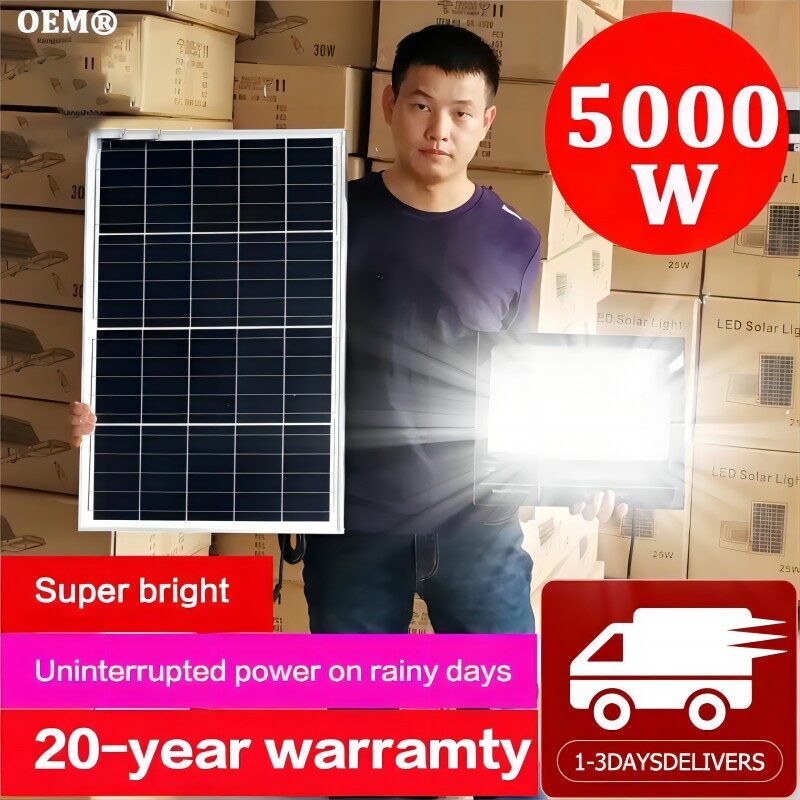 【10year warranty】5000W Lampu Solar Light Outdoor Lighting LED Solar