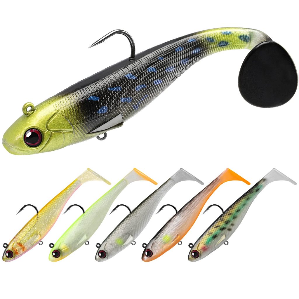 TRUSCEND PreRigged Soft Fishing Lures Premium Fishing Bait for