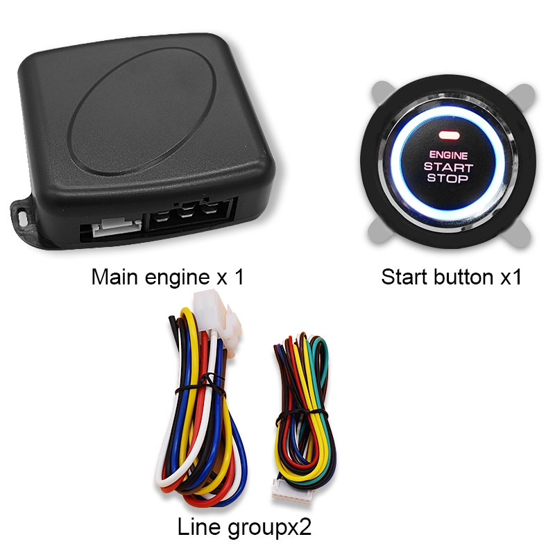 12v Universal Car Modification One-Button Start Ignition System Remote ...