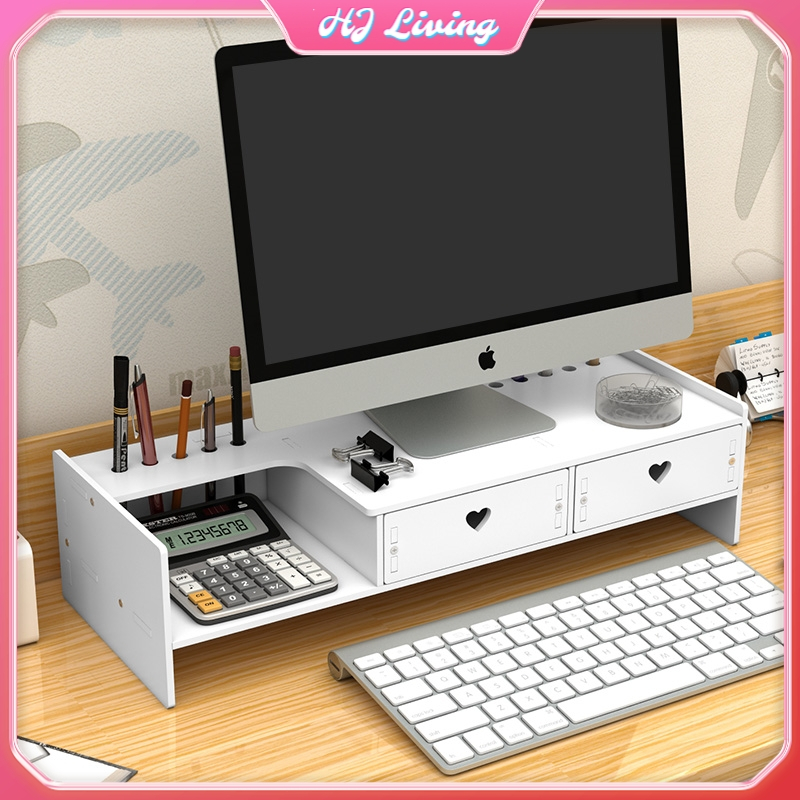 【READY STOCK🇲🇾】Desktop Computer Elevated Stand Office Storage Rack