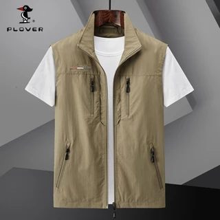 Big Size XL-7XL Waistcoat Director Vest Fishing Coat Fat Men's Sleeveless  Jacket