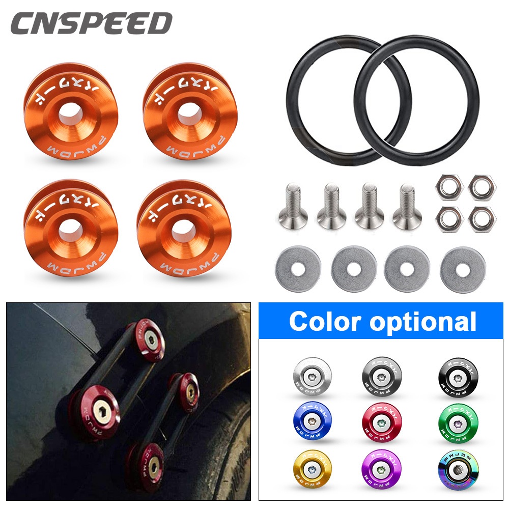 Universal JDM Style Quick Release Fasteners Kit For Car Front Bumper