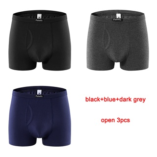 3PCS Men Cotton Boxer Plus Size underwear Seluar Dalam lelaki Saiz besar  extra plus size 3XL 4XL 5XL 大碼內褲男