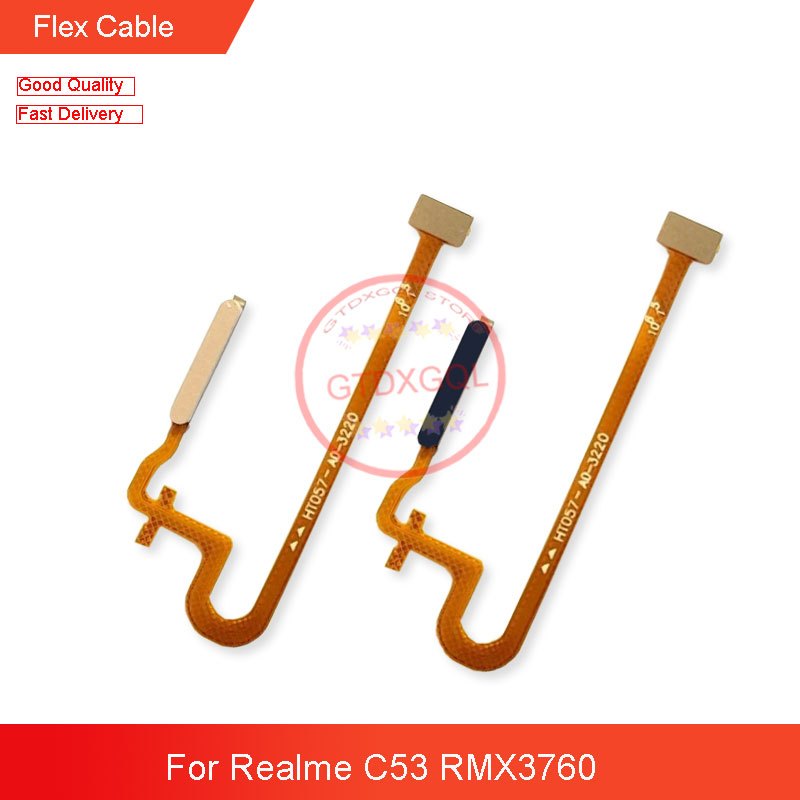 New For Realme C53 RMX3760 Fingerprint Sensor Home Button Key Flex ...