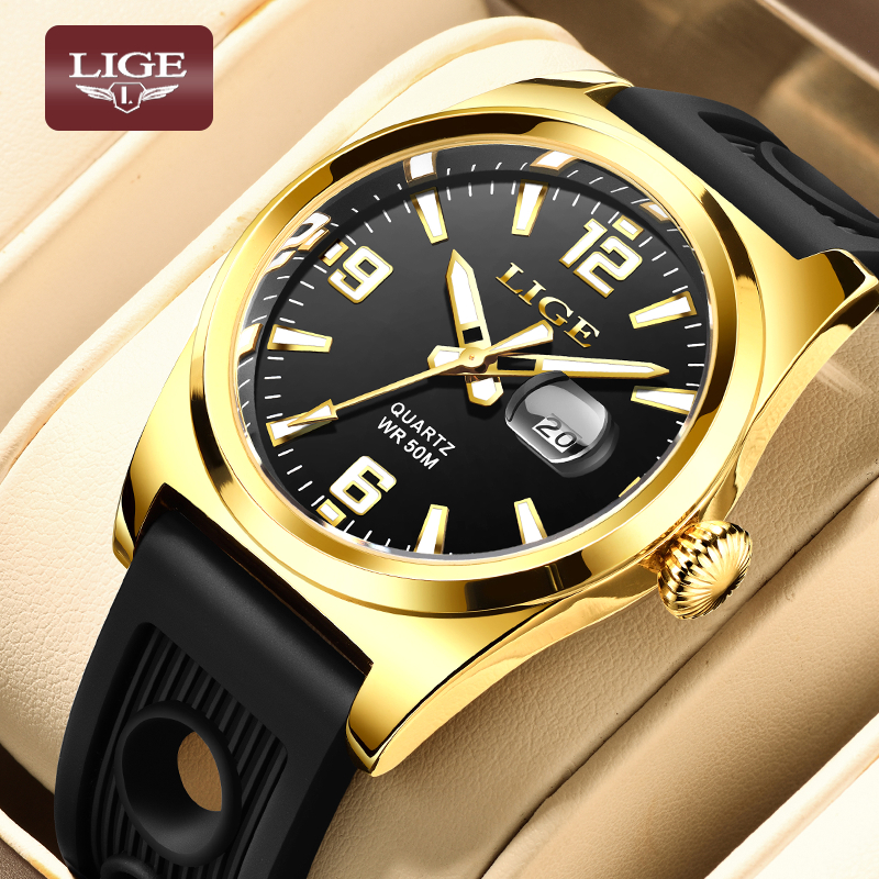 Lige men's discount fashion quartz watch