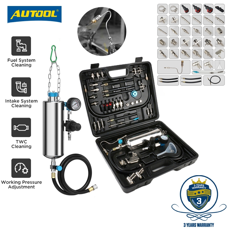 AUTOOL Car Fuel Injector Cleaning Machine Universal Automotive Gasoline Auto Non Dismantle Fuel