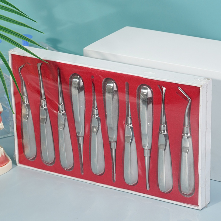 10Pcs/kit Dental Elevator Set Teeth Extraction Tooth Extracting Forceps