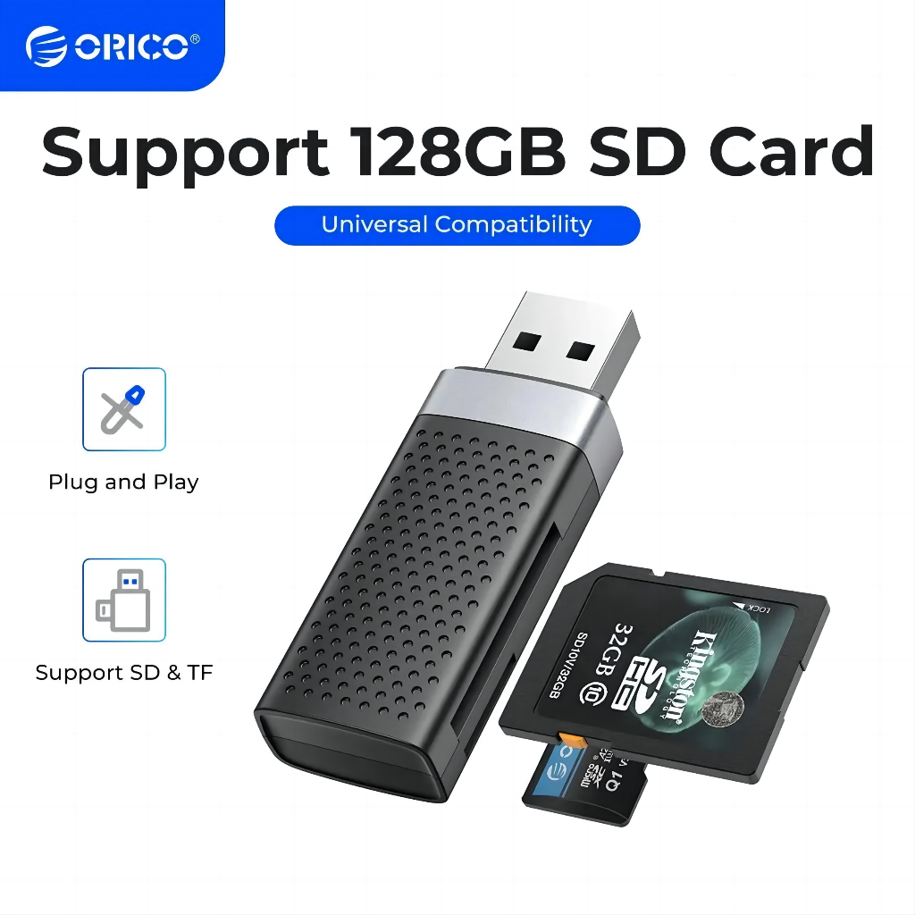 ORICO USB 3.0 Card Reader Flash Smart Memory Card 2 Slots for TF SD ...