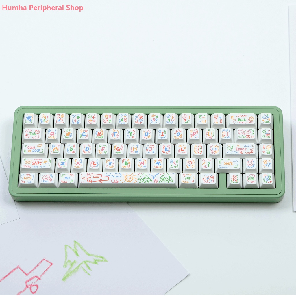 【Original】 Humha Graffiti keycaps PBT material Dye-Sublimation Cherry ...