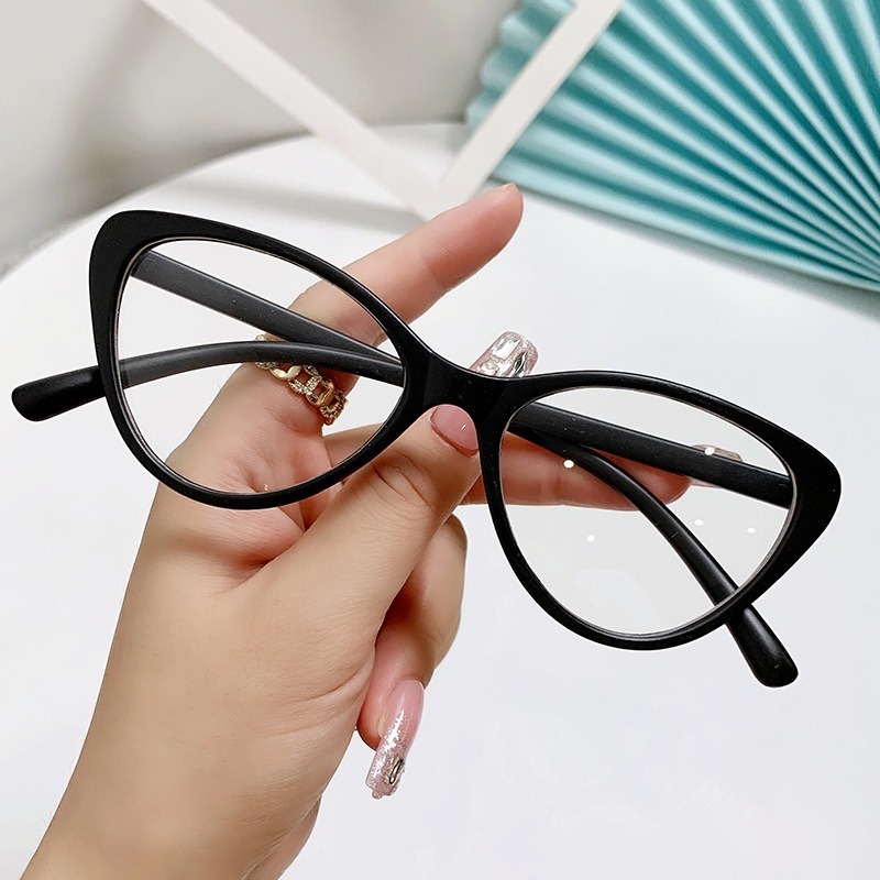 Ready Stock Cat Eye Blue Light Block Glasses Replaceable Lenses