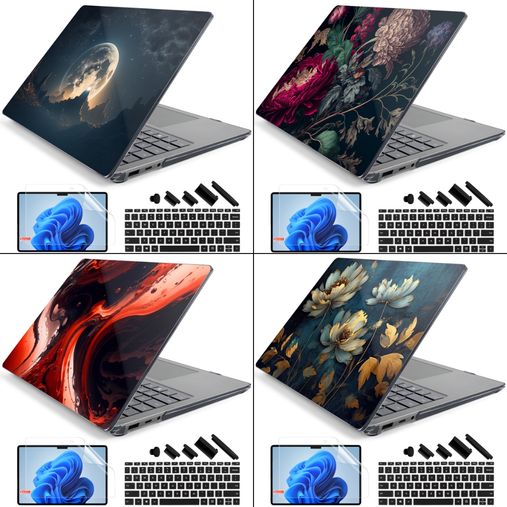 4 in 1 Case for Microsoft Surface Laptop 3/4/5 with Alcantara/Metal ...