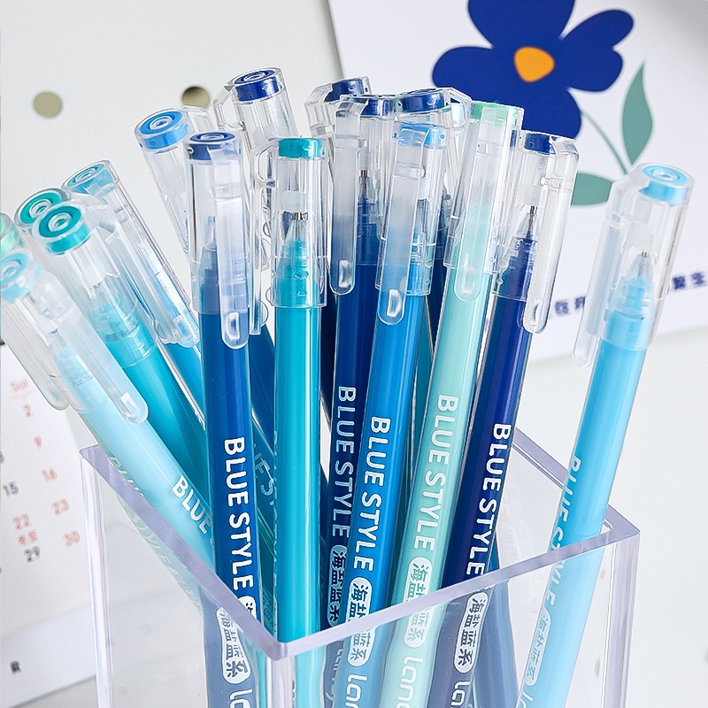 Languo Full Blue Morandi Sea Salt Gel Pen (Set Of 81) | Shopee Malaysia