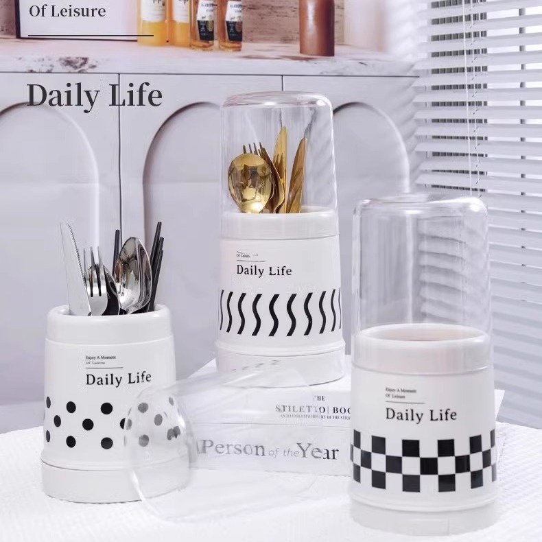 Wandmontierter Besteckhalter Mit Entwässerung - Küchen-Organizer Blau