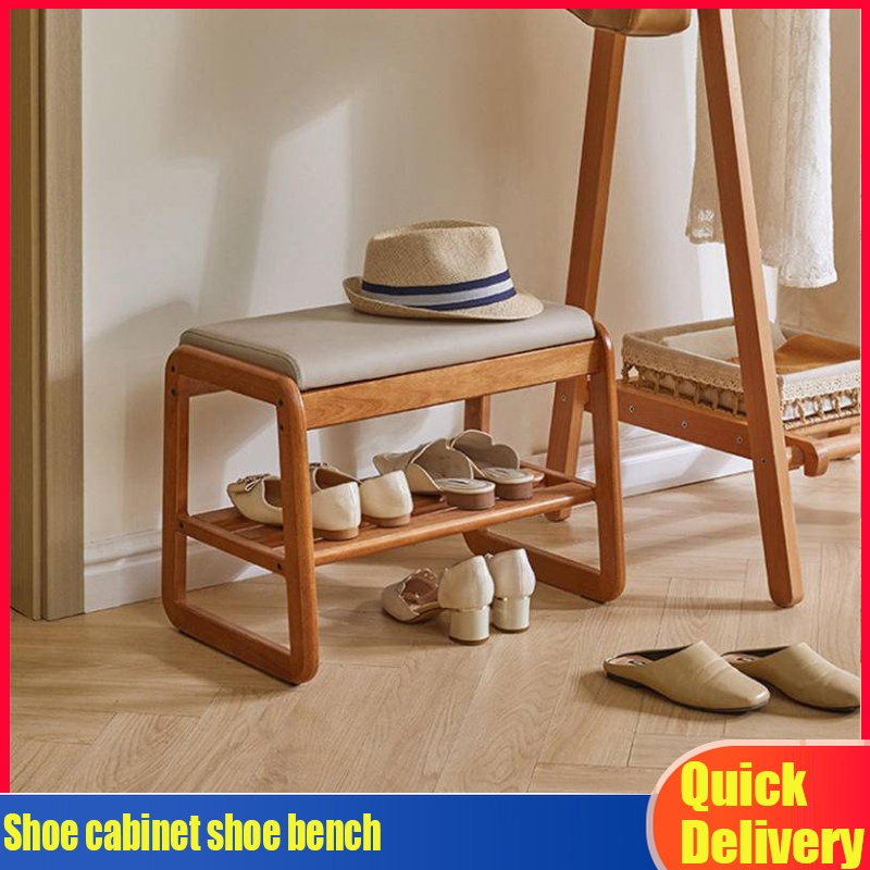 【Free shipping】Shoe cabinet shoe bench Doorway Solid Wood Stool shoe ...