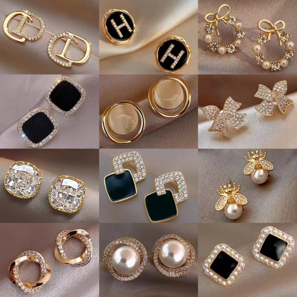 Korean Style Pearl Earrings For Women | Shopee Malaysia