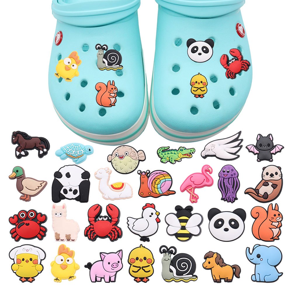 Adorable Animals Panda Chick Boys Girls Clog Shoes Buckle Charms Snail ...
