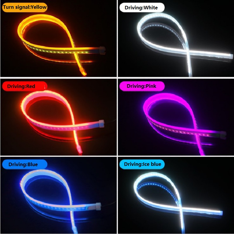 2pcs Led DRL Daytime Running Lights Flexible Car Light Accessories Turn
