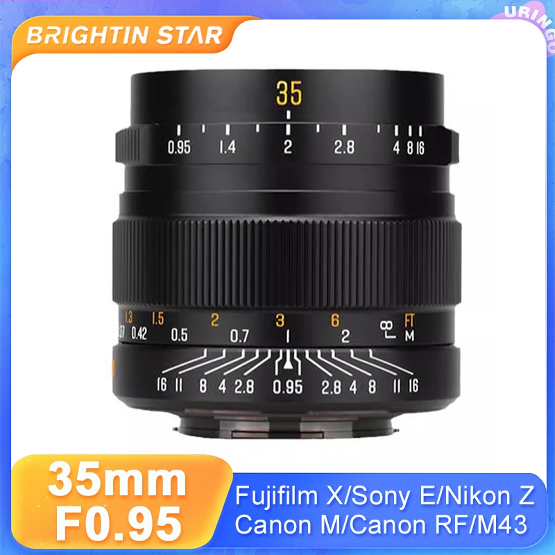 Brightin Star 35mm F0.95 Large Aperture APS-C Half Frame Lens for ...