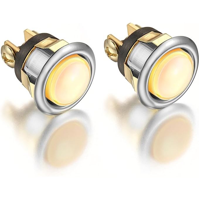 2 Pack Lighted Doorbell Button Replacement, Easy to Install Wired