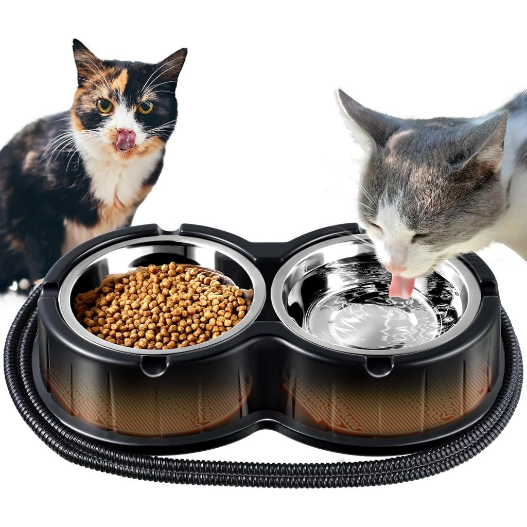 Heated hotsell cat bowls