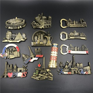High Quality World Travel Souvenir Paris London Fridge Magnets 3D Eiffel  Tower Arc de Triomphe Magnetic